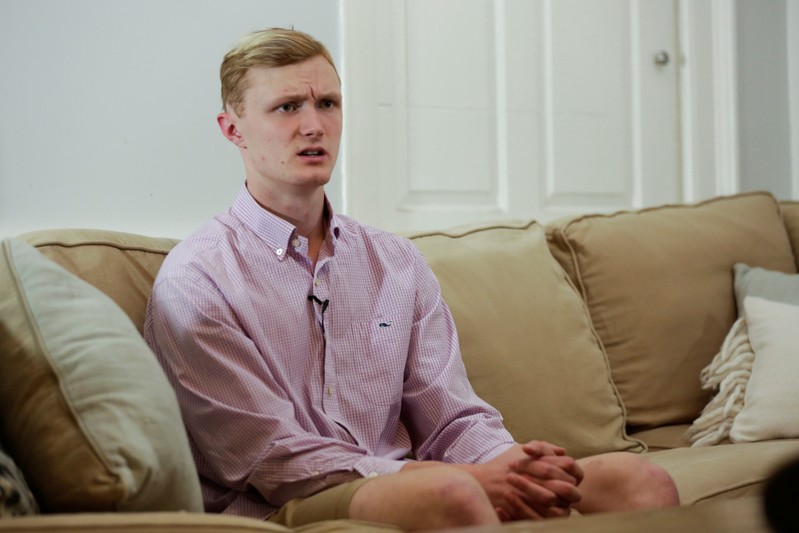 William Smith sits for an interview with Reuters in Newburyport