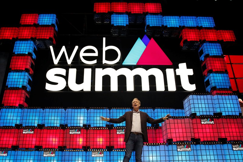 Microsoft's President Brad Smith speaks at the Web Summit, in Lisbon