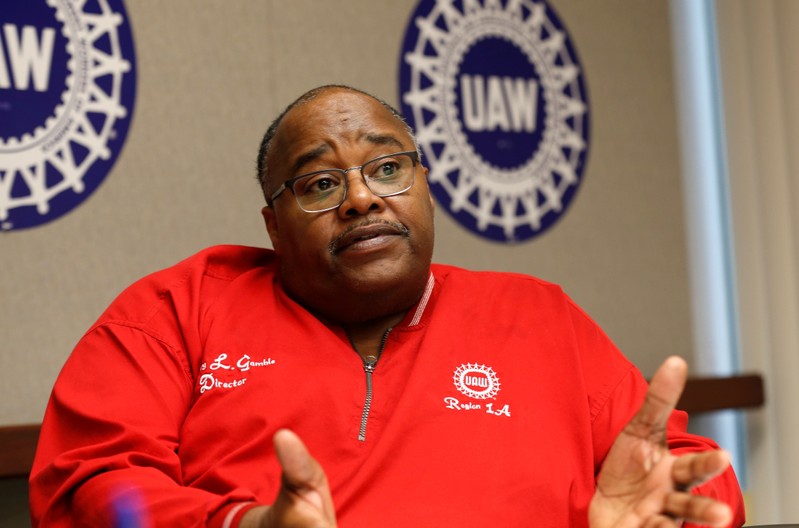 United Auto Workers (UAW) acting president Rory Gamble speaks to Reuters from his office in