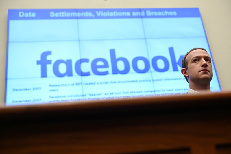 FILE PHOTO: Facebook Chairman and CEO Zuckerberg testifies at a House Financial Services