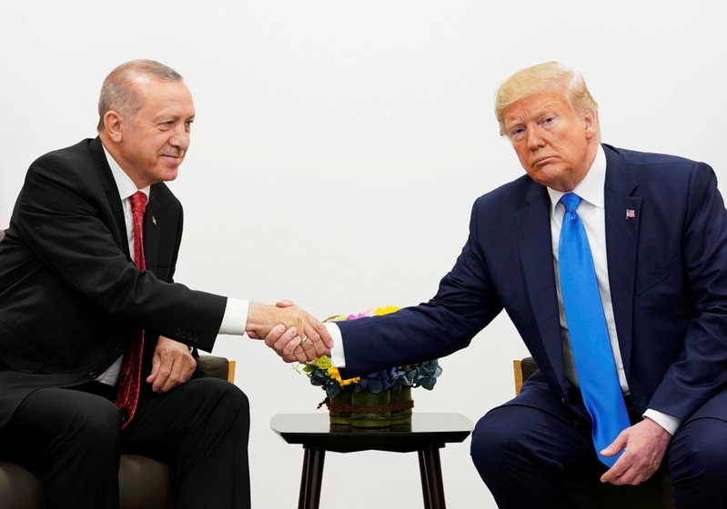 FILE PHOTO: Trump meets Erdogan at G20 leaders' summit in Osaka
