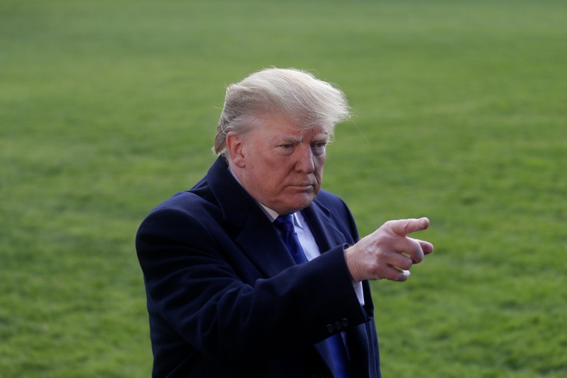 U.S. President Trump departs for travel to Georgia at the White House in Washington