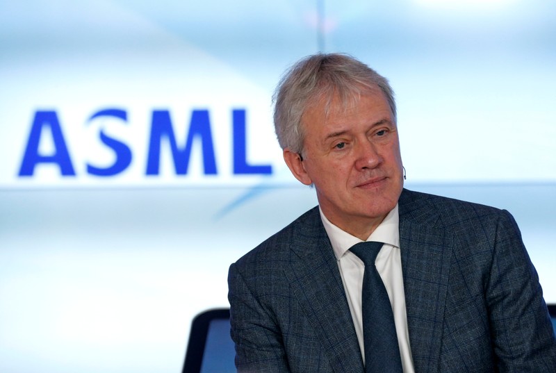 ASML Holding CEO Peter Wennink attends a news conference after fourth quarter earnings, in