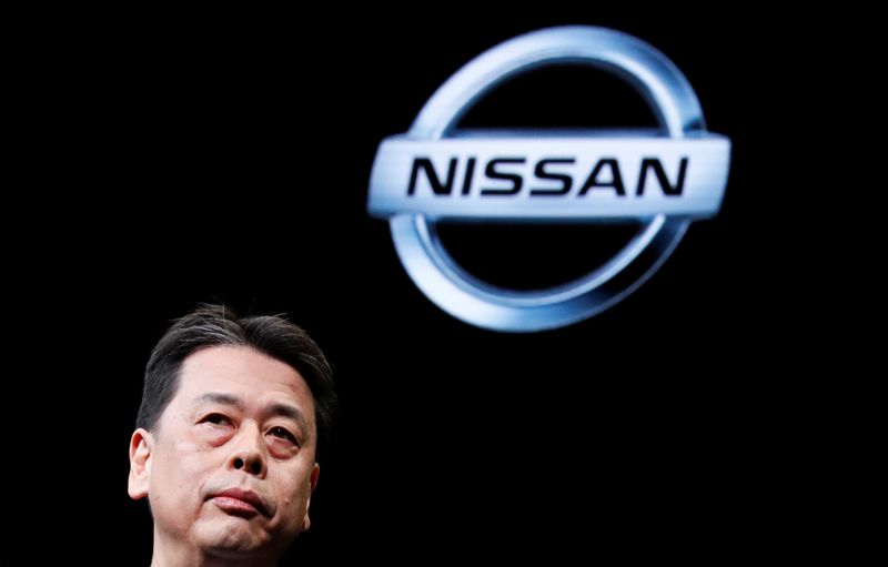 Nissan Motor's CEO Makoto Uchida speaks at a news conference in Yokohama