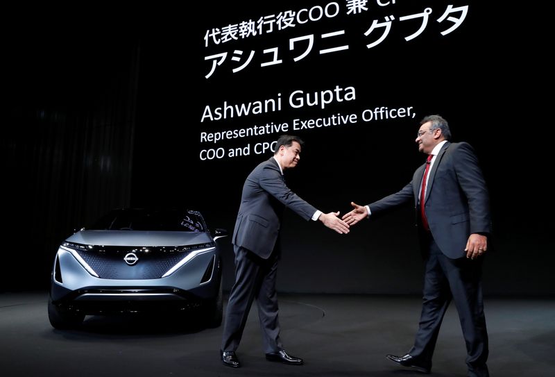 Nissan Motor's CEO Makoto Uchida speaks at a news conference in Yokohama