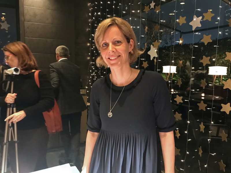 Julia Schwoerer, marketing top executive at Barilla, attends a presentation in Milan