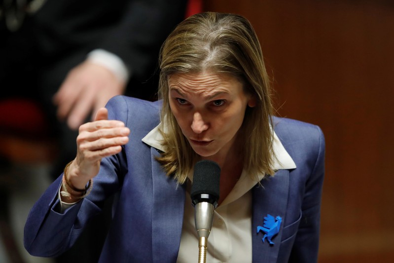 Agnes Pannier-Runacher, French Economy Junior Minister, speaks during the questions to the