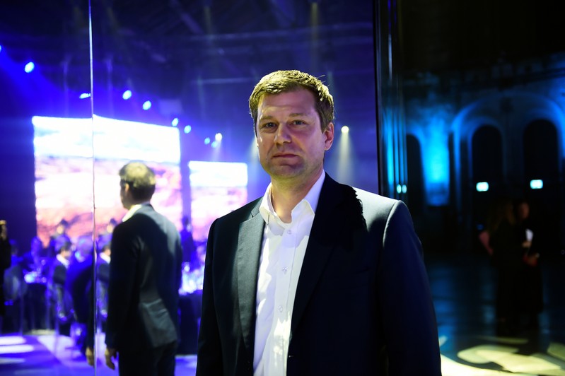 Chief of Italian-American CNH's truck unit Iveco, Gerrit Marx attends a dinner held to presents