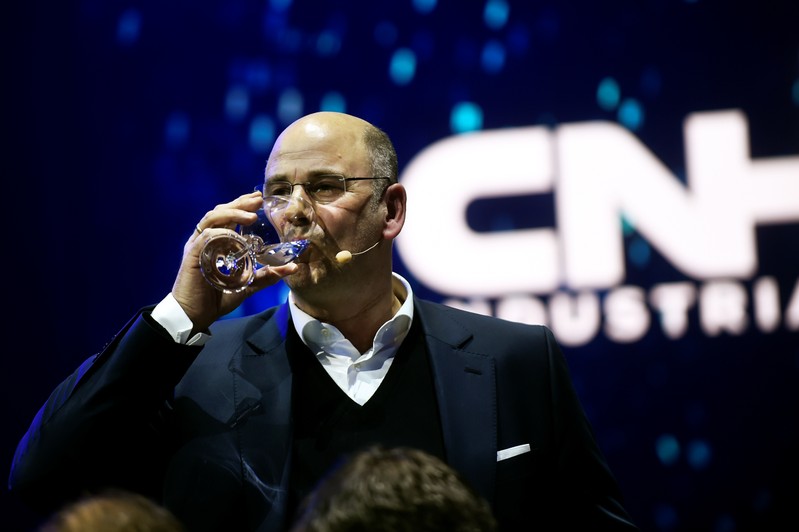 CEO of Italian-American CNH Industrial Hubertus Muhlhauser attends a dinner held to present its