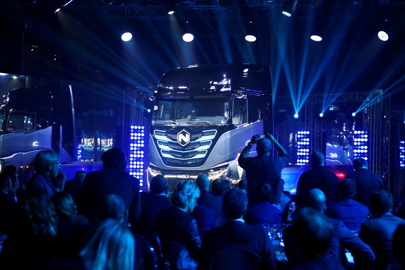 Italian-American industrial vehicle maker CNH's truck unit Iveco presents its new full-electric