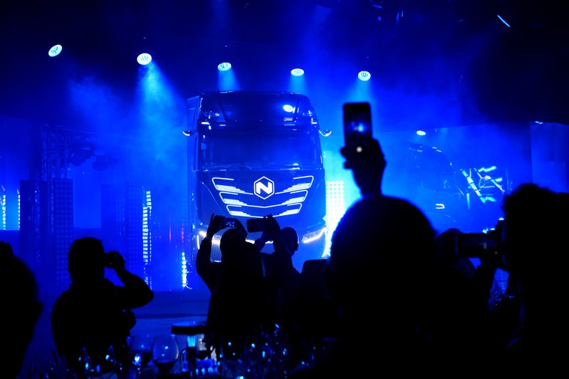 Italian-American industrial vehicle maker CNH's truck unit Iveco presents its new full-electric