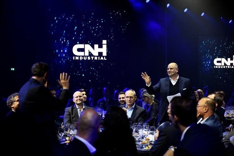 CEO of Italian-American CNH Industrial Hubertus Muhlhauser attends a dinner held to present its