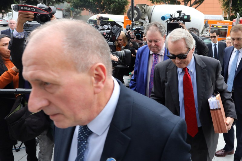 British cave diver Vernon Unsworth arrives at court  in Los Angeles