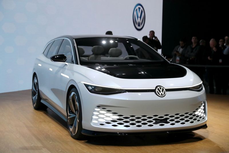 FILE PHOTO: A Volkswagen I.D. Space Vizzion concept is displayed at the LA Auto Show in Los