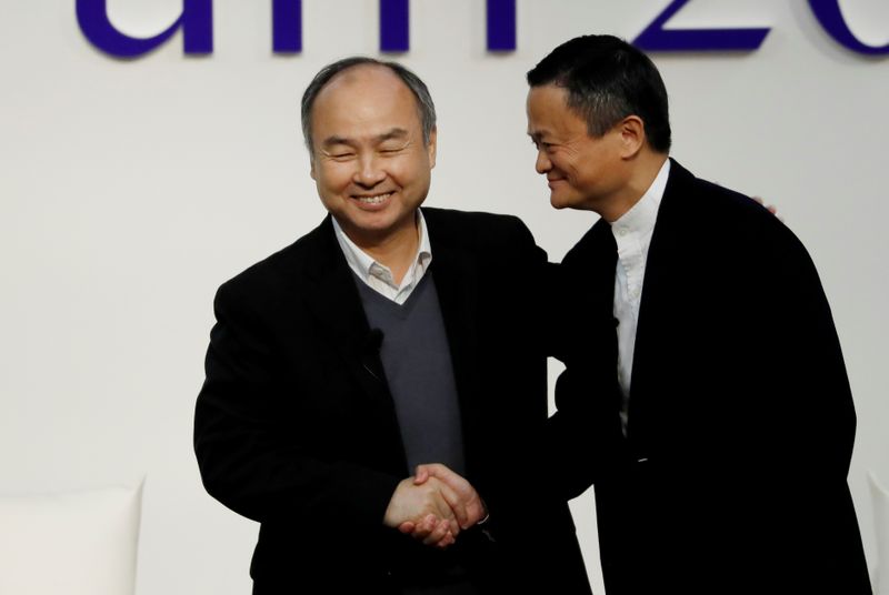 SoftBank Group founder and CEO Masayoshi Son and Alibaba founder and former Chairman Jack Ma