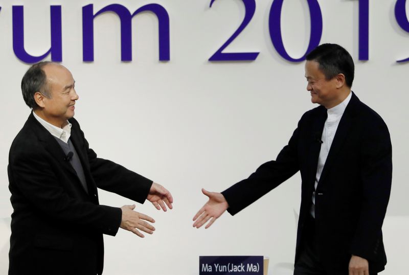 SoftBank Group founder and CEO Masayoshi Son and Alibaba founder and former Chairman Jack Ma