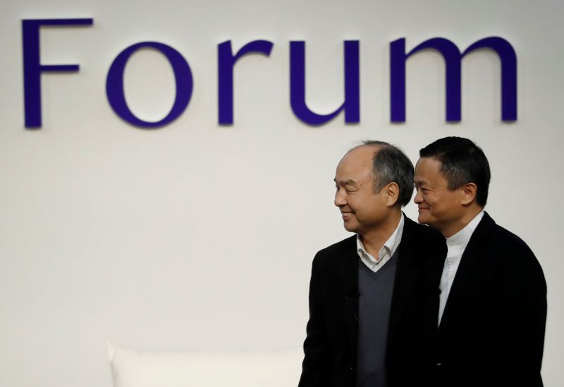 SoftBank Group founder and CEO Masayoshi Son and Alibaba founder and former Chairman Jack Ma