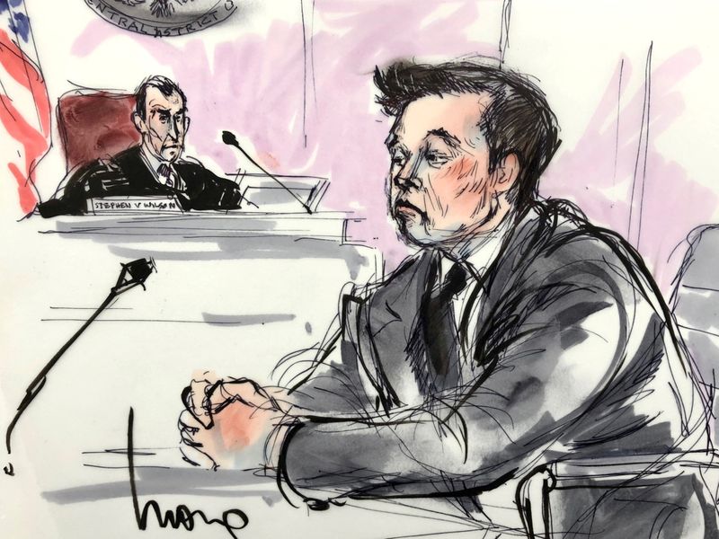 Elon Musk attends his trial in a defamation case brought by British cave diver Vernon Unsworth