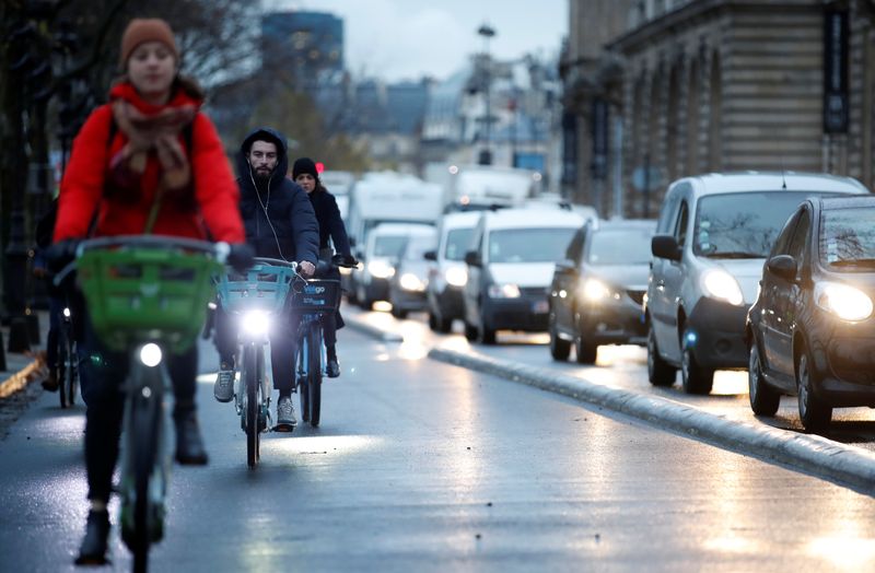 Seventh day of strike by all unions of the Paris transport network and French SNCF workers, in