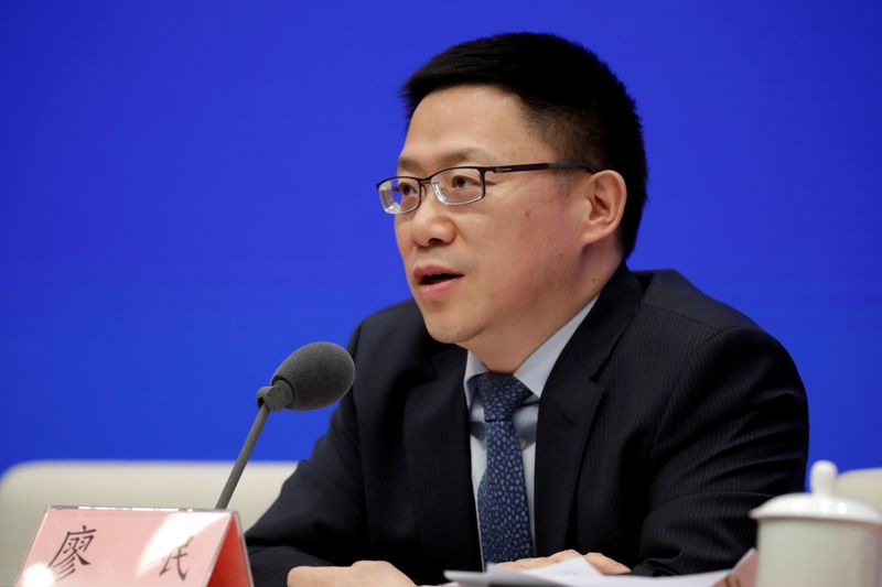 Chinese Vice Minister of Foreign Affairs Zheng Zeguang attends a news conference on the state