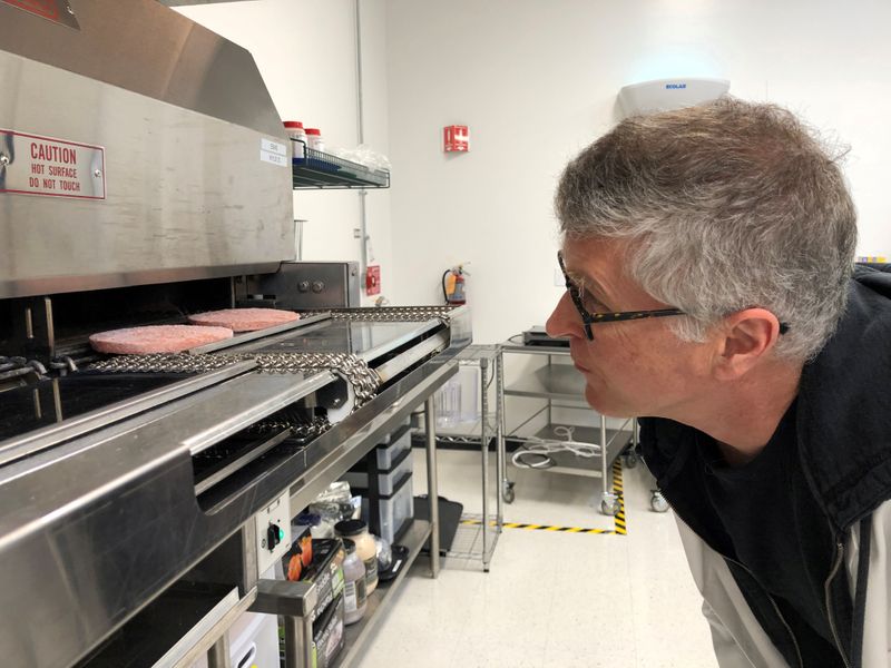 Employees work at the Impossible Foods headquarters in Silicon Valley, in San Francisco,