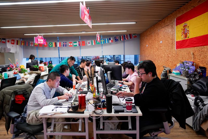 The logo of AliExpress is seen at Alibaba Expansion office at the Alibaba company's