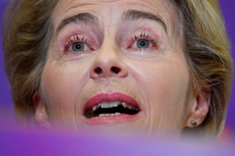 European Commission President Ursula von der Leyen speaks at the London School of Economics in