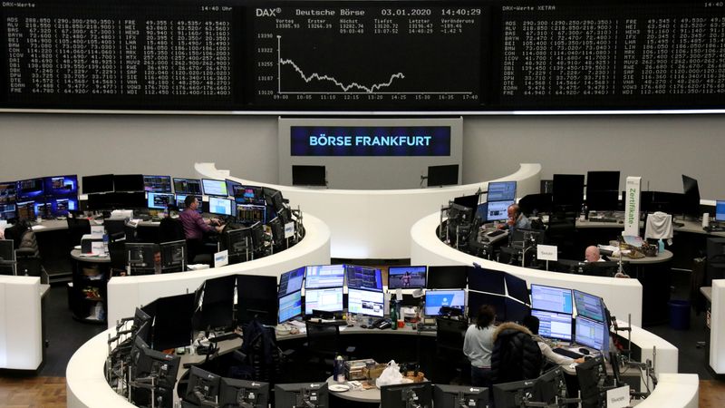 FILE PHOTO: The German share price index DAX graph is pictured at the stock exchange in