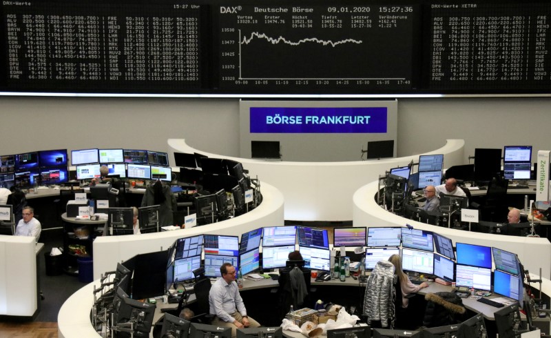 The German share price index DAX graph is pictured at the stock exchange in Frankfurt