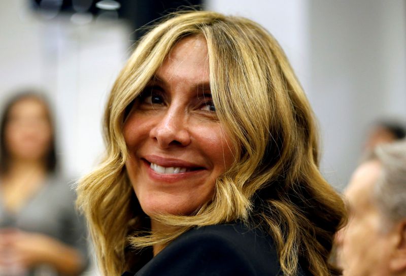 FILE PHOTO:  Carole Ghosn, wife of former Nissan chairman Carlos Ghosn is seen during his news