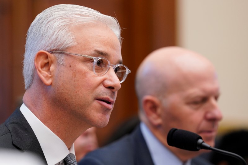 FILE PHOTO: Charles W. Scharf, chairman & CEO of the Bank of New York Mellon, testifies before