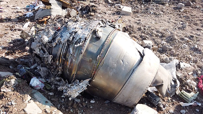 FILE PHOTO: A part of the wreckage of the downed Malaysia Airlines Flight MH17 is seen at its