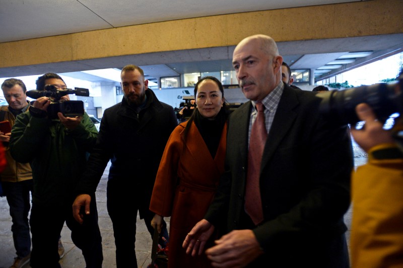 Huawei Chief Financial Officer Meng Wanzhou arrives at B.C. Supreme Court  to attend a case