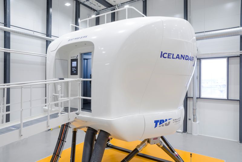 A general view of the Icelandair Boeing 737 MAX training simulator in the TRU Flight Training