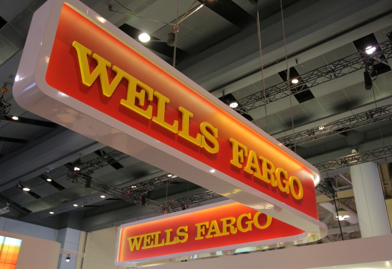 FILE PHOTO:  A Wells Fargo logo is seen at the SIBOS banking and financial conference in