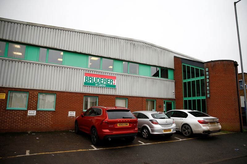 Service Manager of Bruderer Uk Ltd Mark Crawford walks at the company's factory in Luton