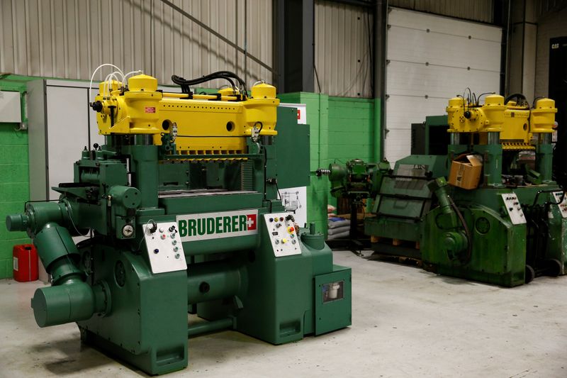 Service Manager of Bruderer Uk Ltd Mark Crawford, inspects a machine at the company's factory