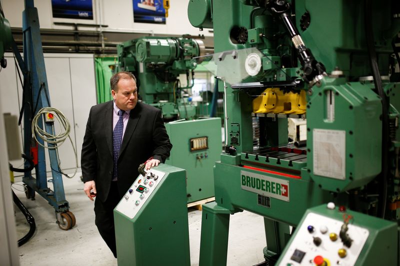 Managing Director of Bruderer Uk Ltd Adrian Haller is seen at the company's factory in Luton