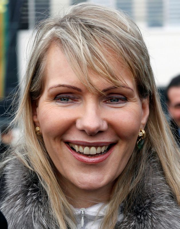 FILE PHOTO: Olympique Marseille's owner Margarita Dreyfus smiles as she attends the