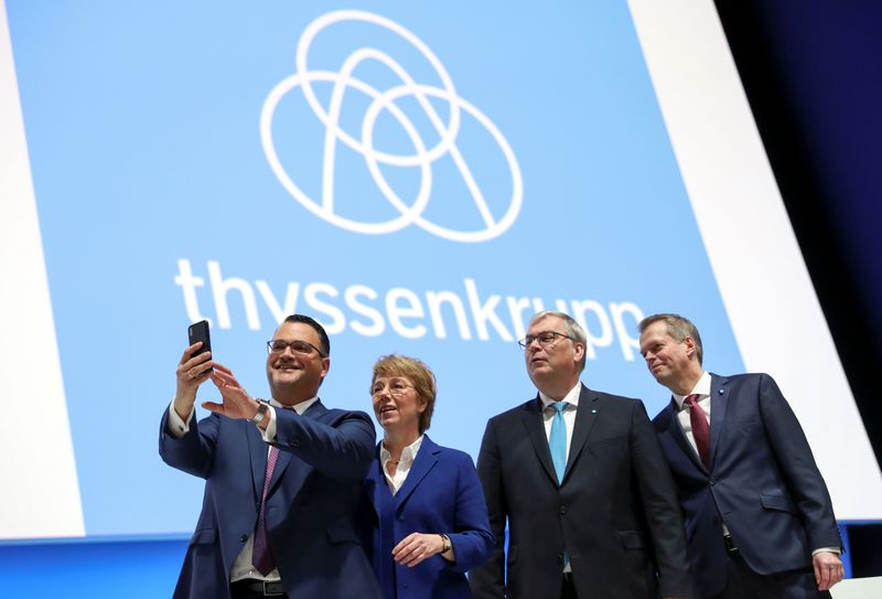 German steelmaker Thyssenkrupp AG annual shareholders meeting in Bochum