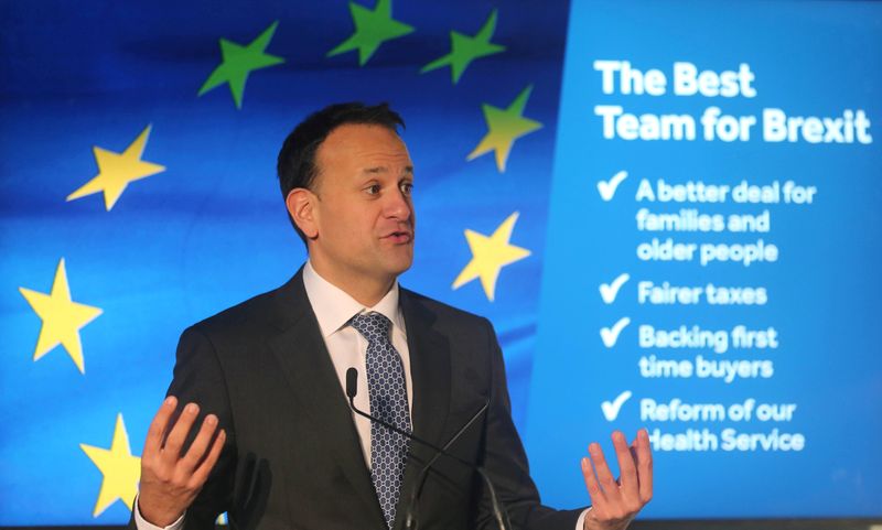 FILE PHOTO: Taoiseach Varadkar speaks at launch of his party's manifesto for Irish General