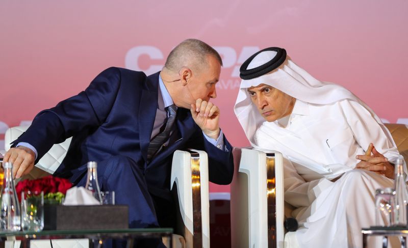 Qatar Airway's Chief Executive Officer, Akbar Al Baker and The chief executive of International