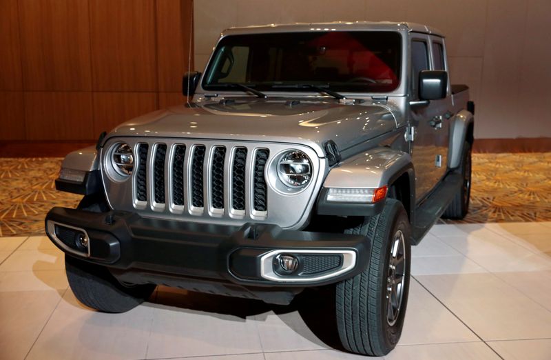 FILE PHOTO: The 2020 North American Truck of the Year, 2020 FCA Jeep Gladiator, is displayed