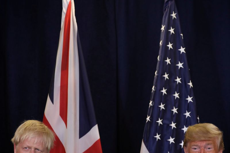 FILE PHOTO: U.S. President Trump meets with British Prime Minister Johnson on sidelines of U.N.