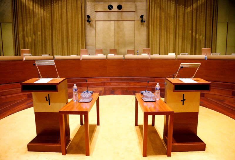 FILE PHOTO: The main courtroom of the European Court of Justice is pictured in Luxembourg