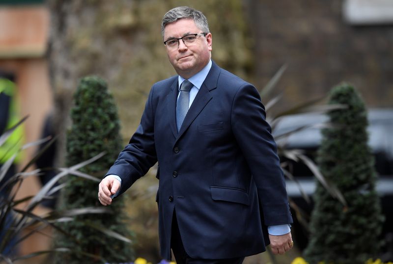 Robert Buckland arrives at Downing Street in London