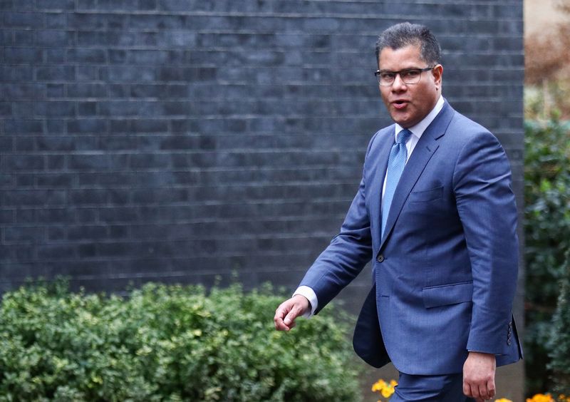 Alok Sharma arrives at Downing Street 10 in London