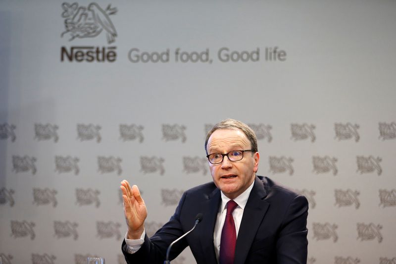 Jars of Nescafe Gold coffee by Nestle are pictured in the supermarket of Nestle headquarters in