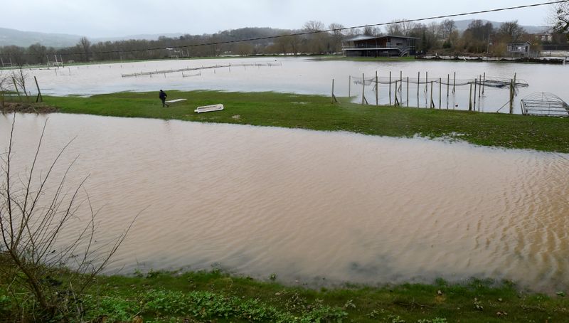 FILE PHOTO: Storm Dennis causes flooding to the Monmouth area in South Wales