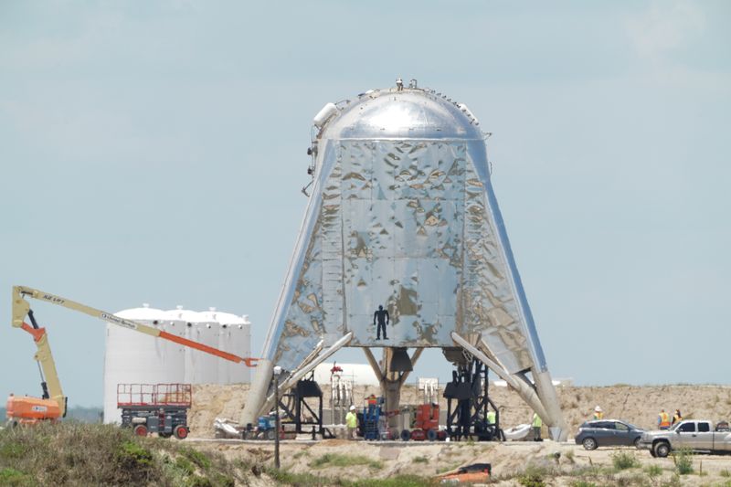 FILE PHOTO: SpaceX performs an untethered test of their company's Raptor engine in Boca Chica